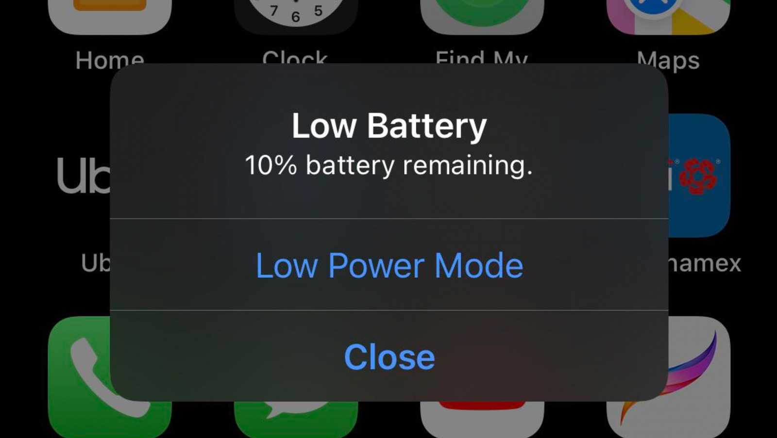 low battery